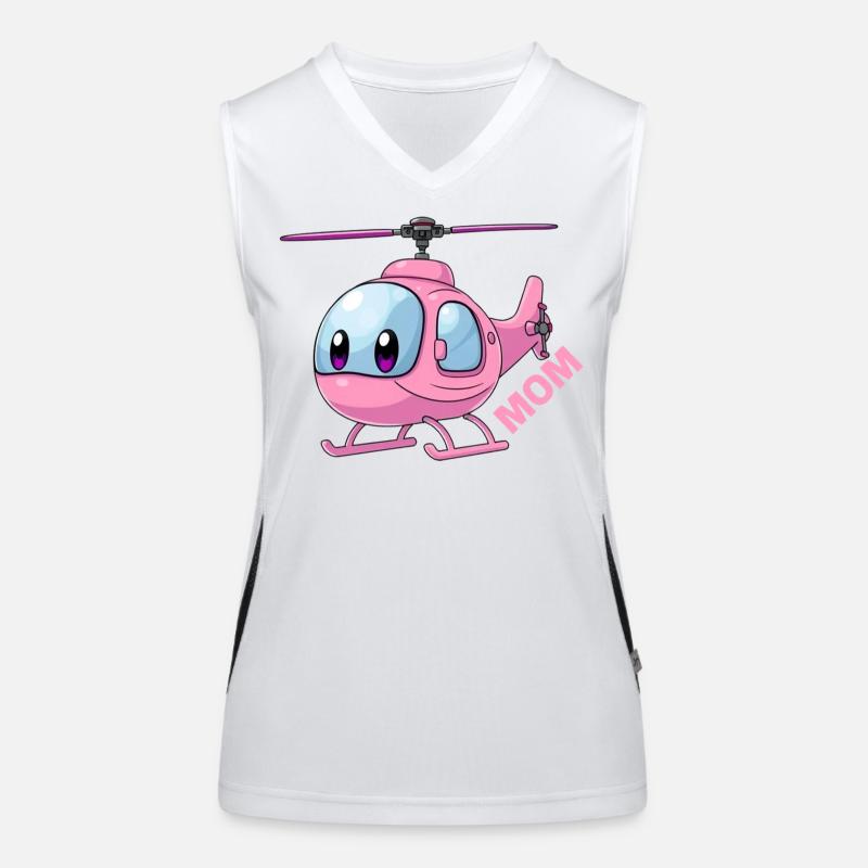 Helikopter Mutter Funktionelles Kontrast-Tank Top für Frauen