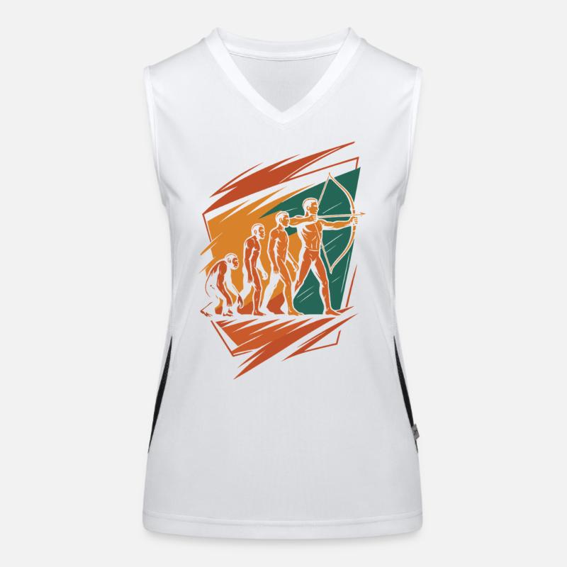 Evolution of Archery Archer Bow Target Women's Functional Contrast Tank Top