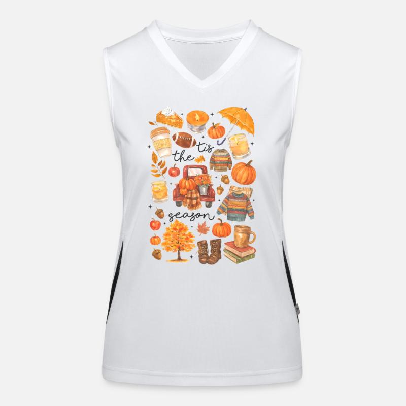 Herbstliche Gemütlichkeit Illustration Funktionelles Kontrast-Tank Top für Frauen