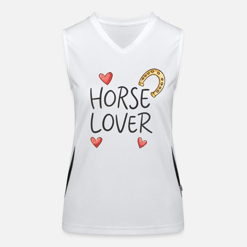 Amour Chevaux Visuelle Débardeur respirant contrasté Femme