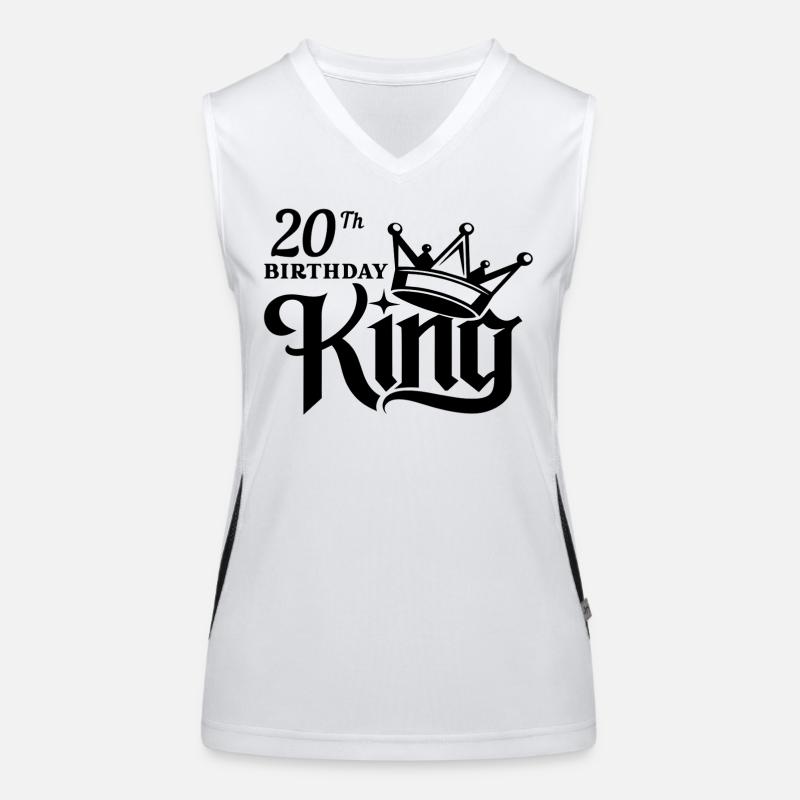 20th Birthday king Women's Functional Contrast Tank Top