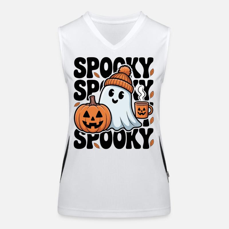 Halloween Spooky Ghost Funktionelles Kontrast-Tank Top für Frauen