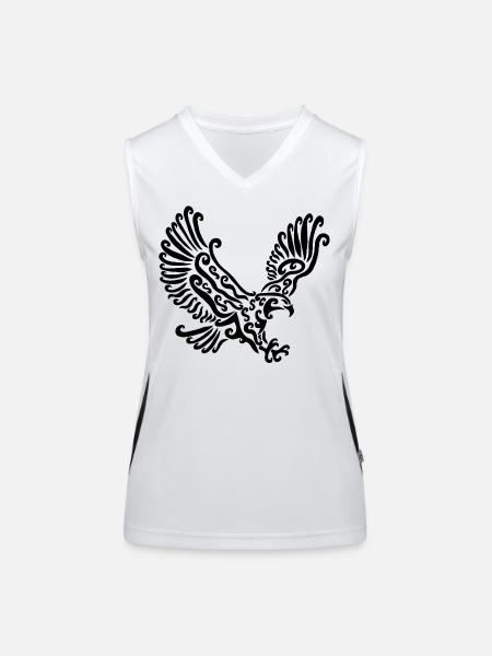 Schwarzer Adler - Funktionelles Kontrast-Tank Top für Frauen - Weiß/Schwarz - Vorne