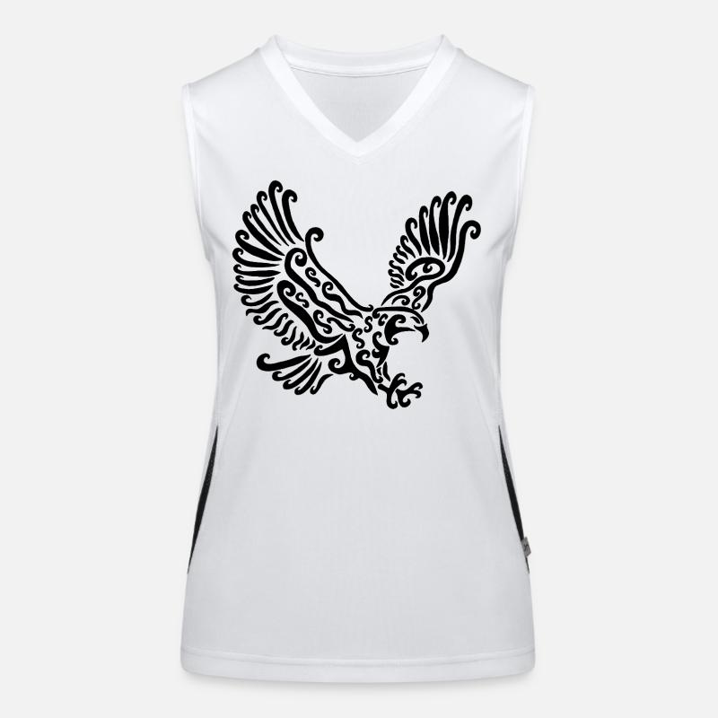 Schwarzer Adler Funktionelles Kontrast-Tank Top für Frauen