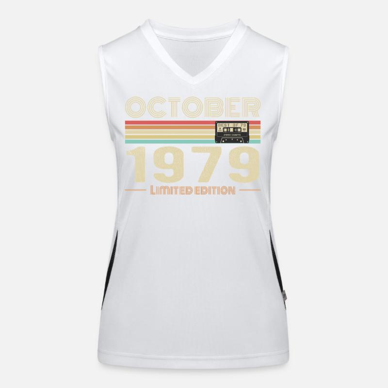 Geburtstag Oktober 1979 Funktionelles Kontrast-Tank Top für Frauen