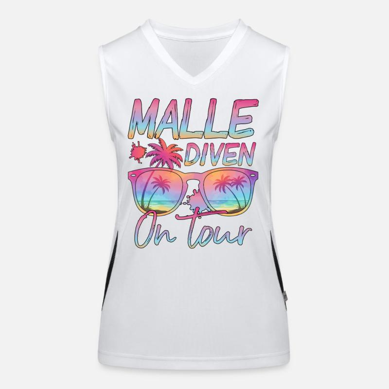 Malle Diven On Tour Funktionelles Kontrast-Tank Top für Frauen