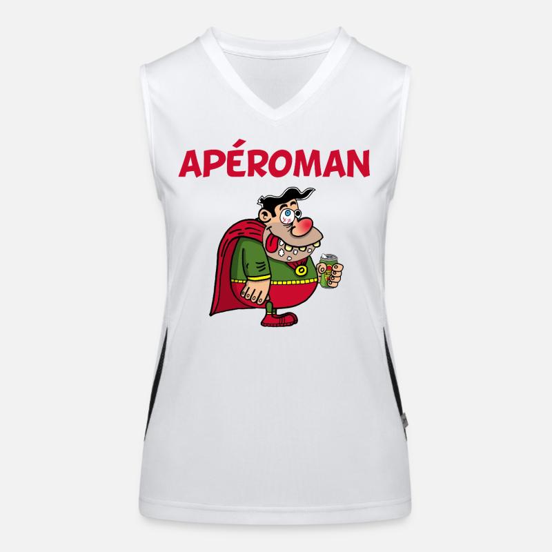 Aperitif Superheld Funktionelles Kontrast-Tank Top für Frauen