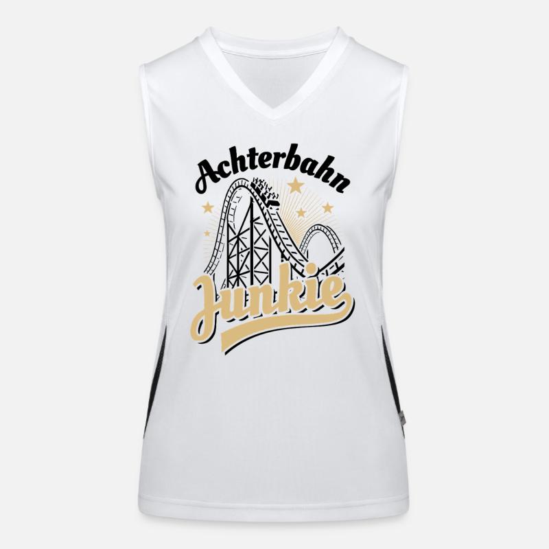 Roller Coaster Junkie - Parc d'attractions - Looping Débardeur respirant contrasté Femme