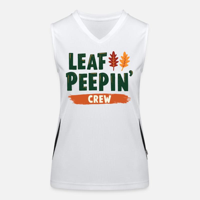 Leaf Peeping Crew Spruch Zitat Funktionelles Kontrast-Tank Top für Frauen