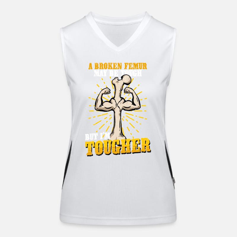 Leg fracture Broken thigh Women's Functional Contrast Tank Top