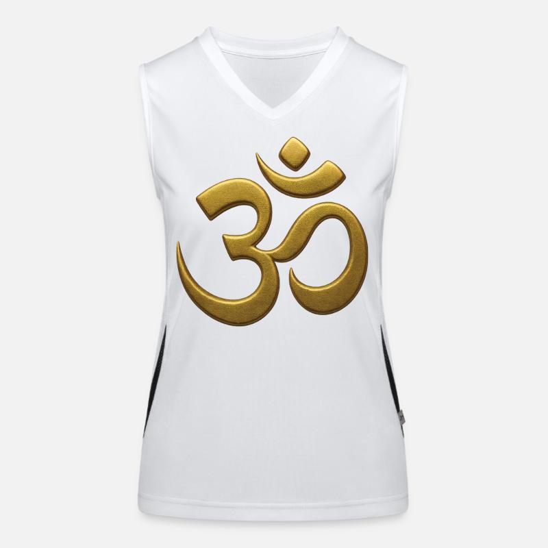 Om Mindfulness Affirmation Conscience spirituelle Débardeur respirant contrasté Femme