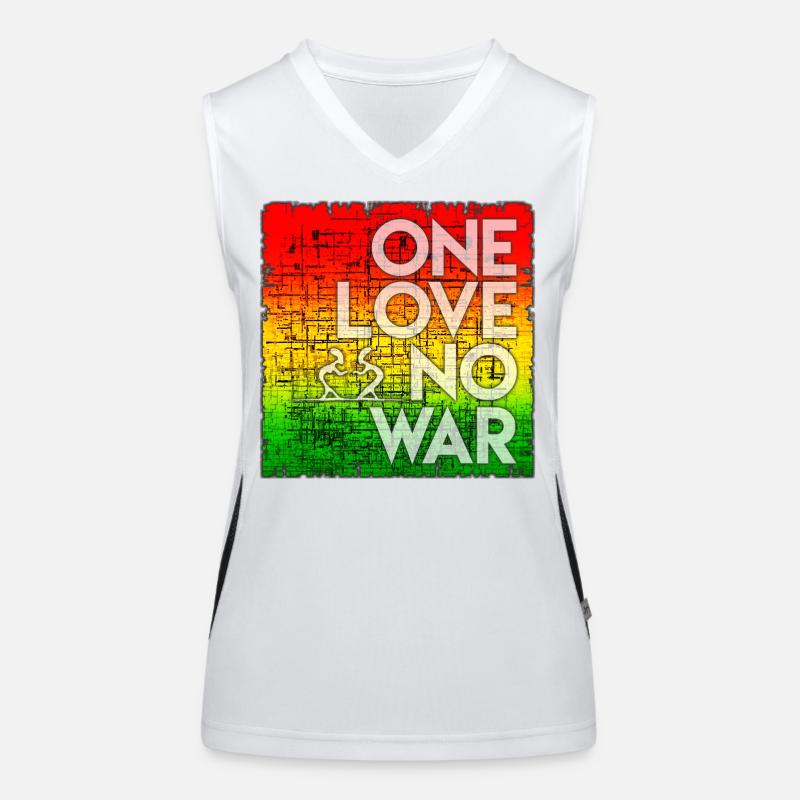 Friedens-Statement im Regenbogen-Design Funktionelles Kontrast-Tank Top für Frauen