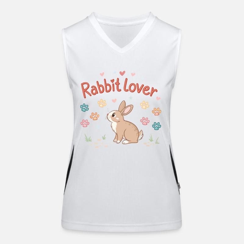 Elegant Rabbit Heart Design Women's Functional Contrast Tank Top