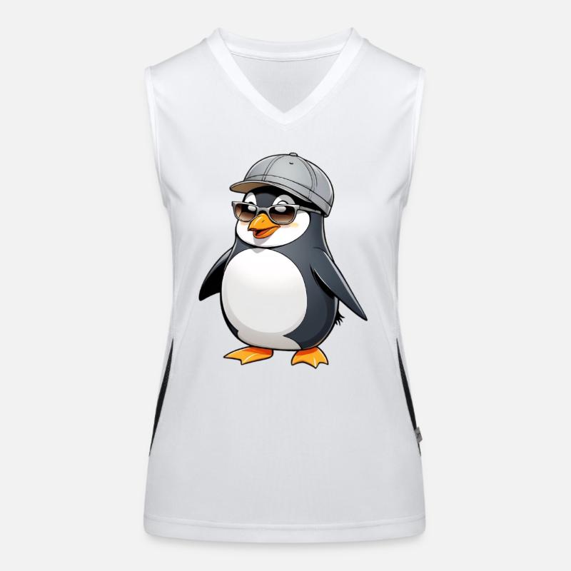 Cool Pingu mit Style Funktionelles Kontrast-Tank Top für Frauen