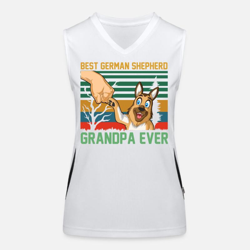 Deutscher Schäferhund Opa Funktionelles Kontrast-Tank Top für Frauen