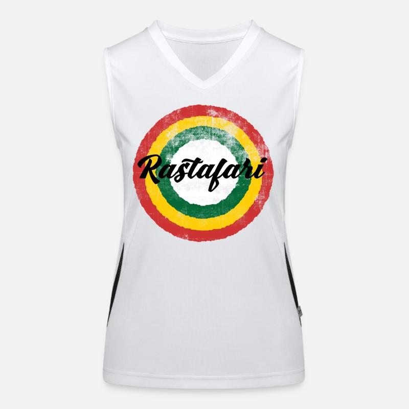 Rastafari Color Wheel Design Women's Functional Contrast Tank Top