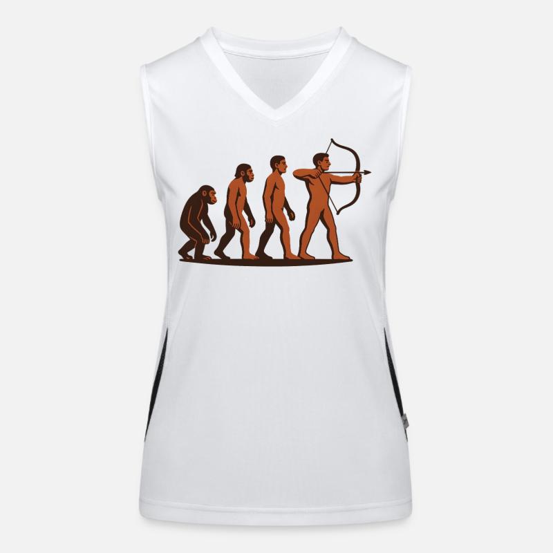 Evolution Bogenschießen Bogen Ziel Bogenschütze Funktionelles Kontrast-Tank Top für Frauen