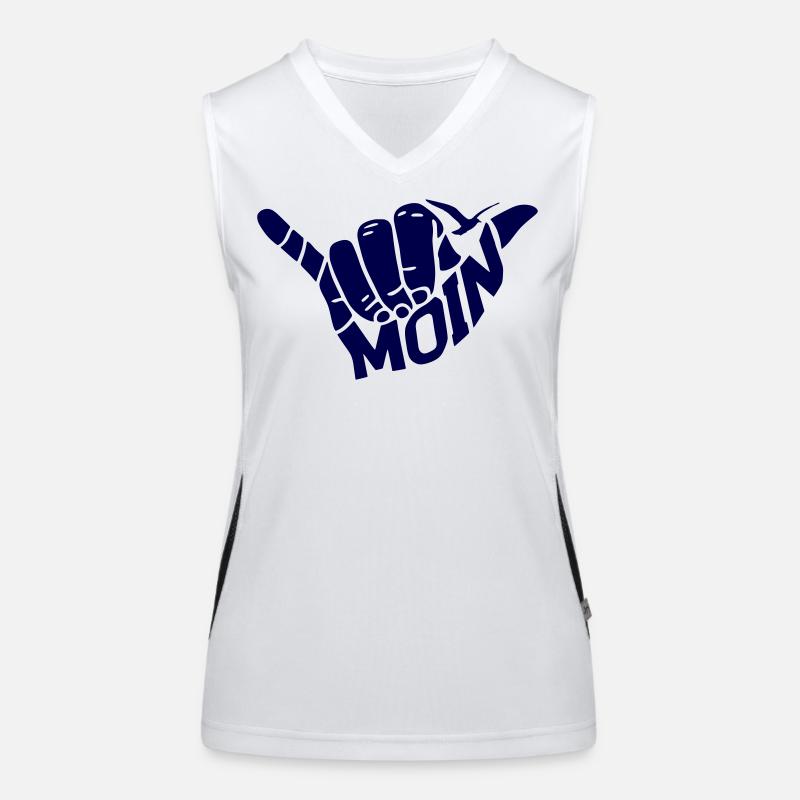 Handzeichen "MOIN" Funktionelles Kontrast-Tank Top für Frauen
