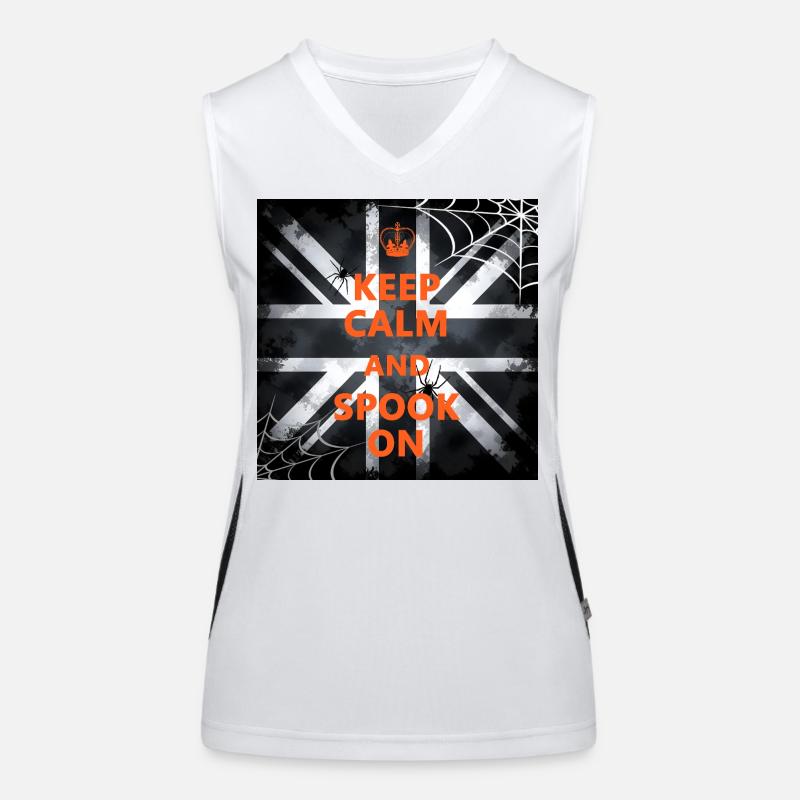 Keep Calm Spook On Funktionelles Kontrast-Tank Top für Frauen
