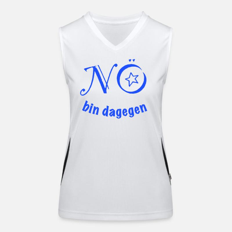 NÖ - bin dagegen!  Funktionelles Kontrast-Tank Top für Frauen
