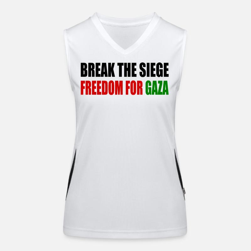 Briser le siège, liberté pour Gaza Débardeur respirant contrasté Femme