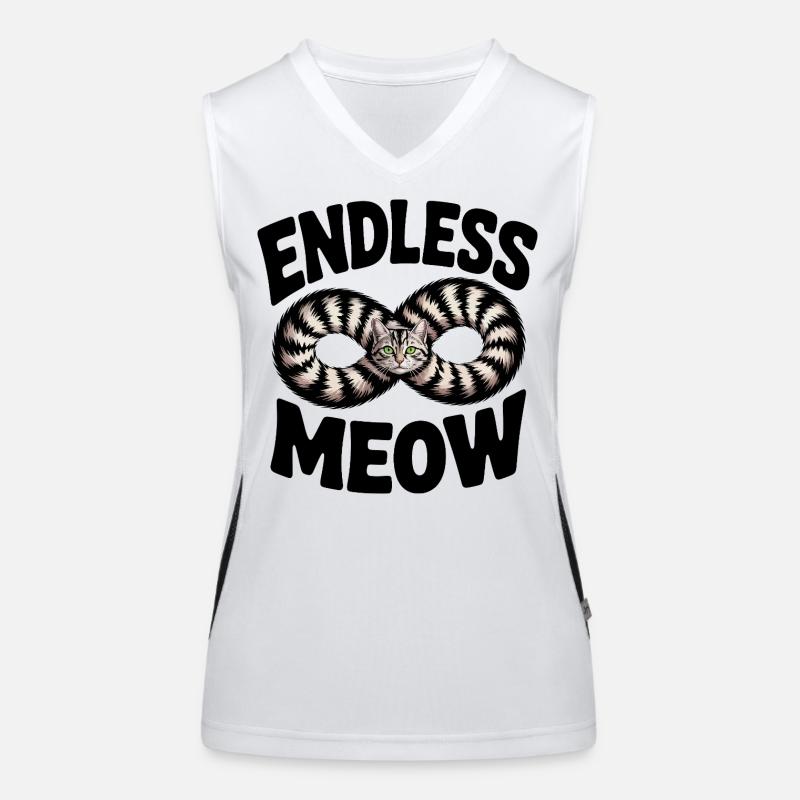 Endless Meow Cat Women's Functional Contrast Tank Top