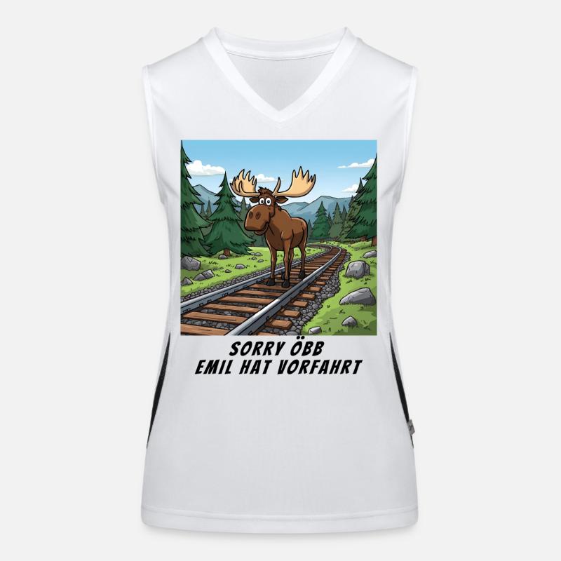 Sorry Bahn - Emil hat hier Vorfahrt Funktionelles Kontrast-Tank Top für Frauen