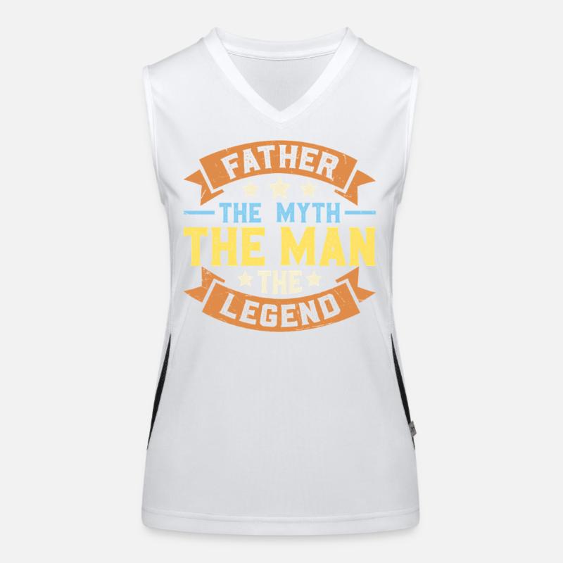 Dad Father Father's Day Women's Functional Contrast Tank Top