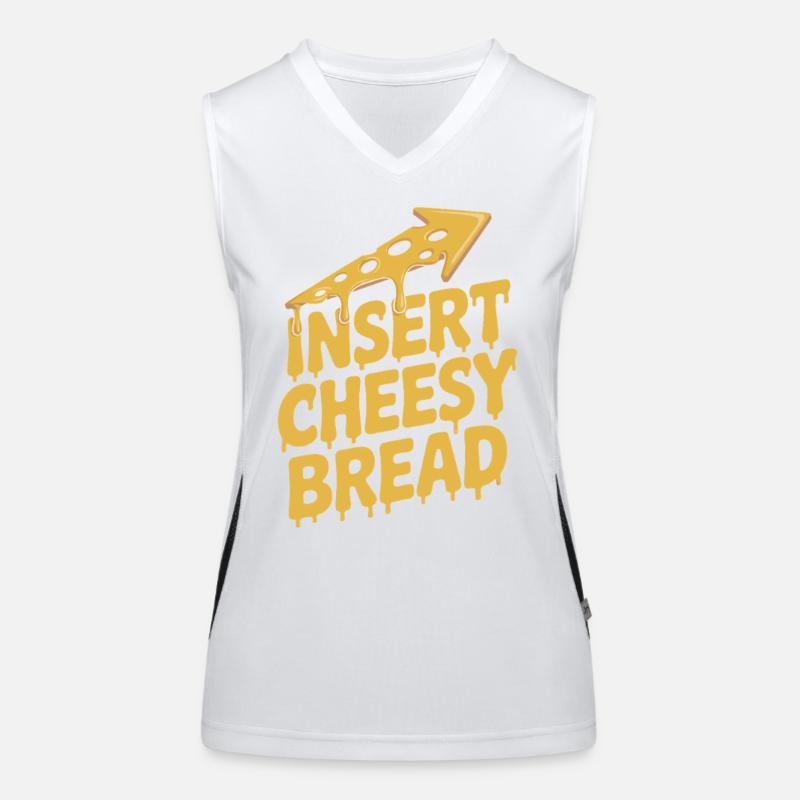 Fromage Bâtonnet de fromage Toast au fromage Débardeur respirant contrasté Femme