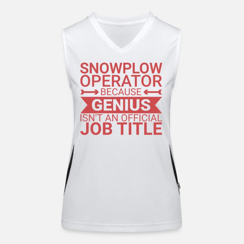 Snowplow Operator Genius Snow Plow Driver Women's Functional Contrast Tank Top