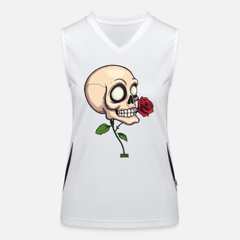 Skull Rose Women's Functional Contrast Tank Top