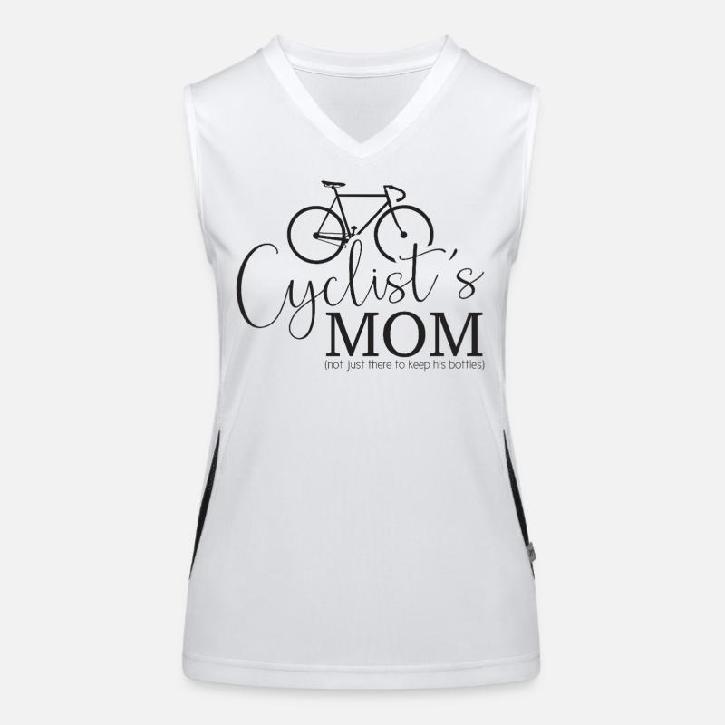 Die Mutter des Radfahrers Funktionelles Kontrast-Tank Top für Frauen