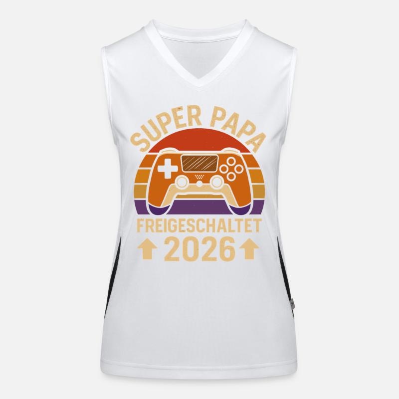 Being a Father SUPER DAD UNLOCKED 2026 FUNNY Women's Functional Contrast Tank Top