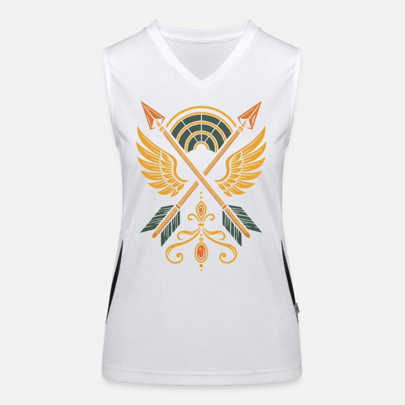 Archery Target Archer Bow Hunting Design Women's Functional Contrast Tank Top