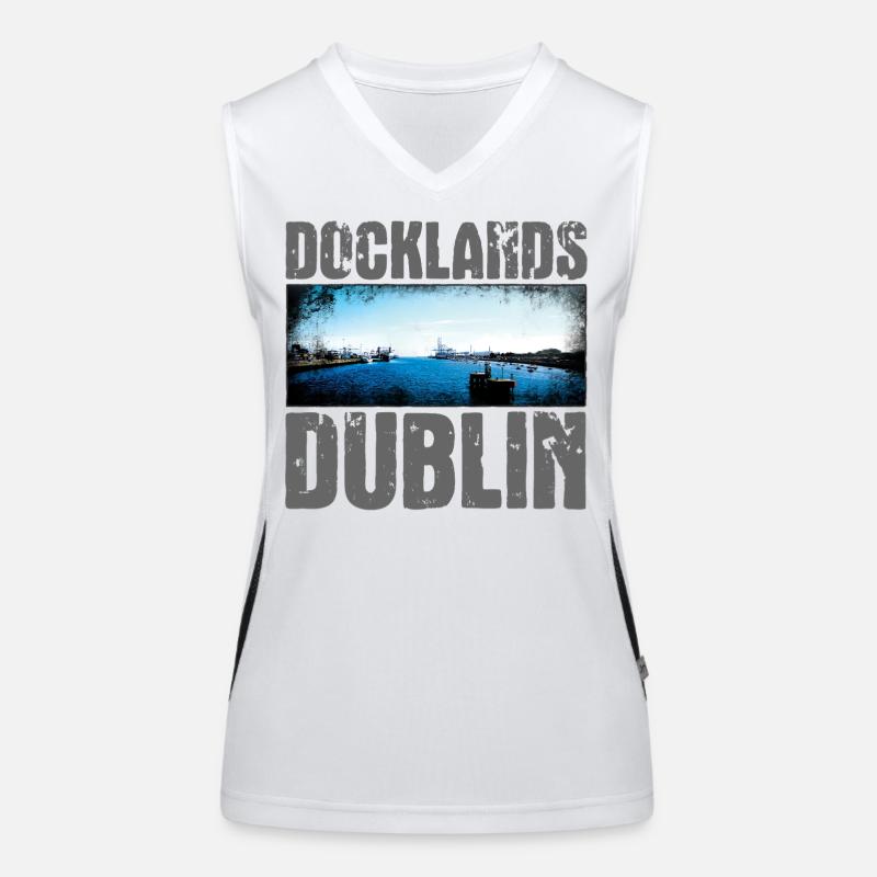 Docklands Dublin Water View Women's Functional Contrast Tank Top