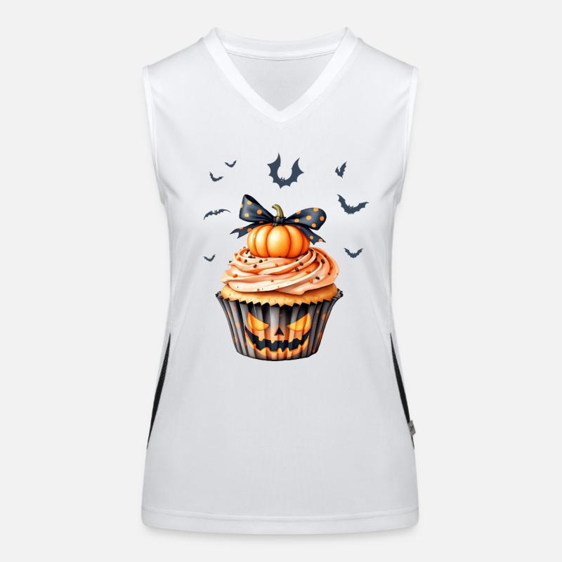 Halloween Cupcake Outfit Herbst Funktionelles Kontrast-Tank Top für Frauen