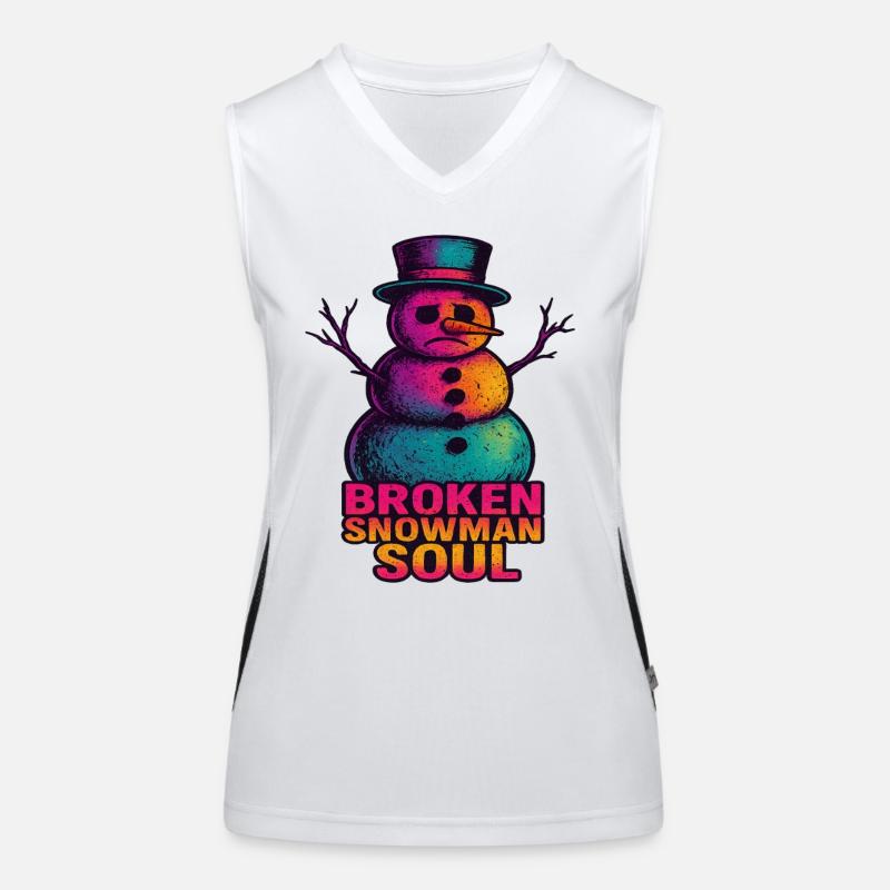 Emo Schneemann Funktionelles Kontrast-Tank Top für Frauen