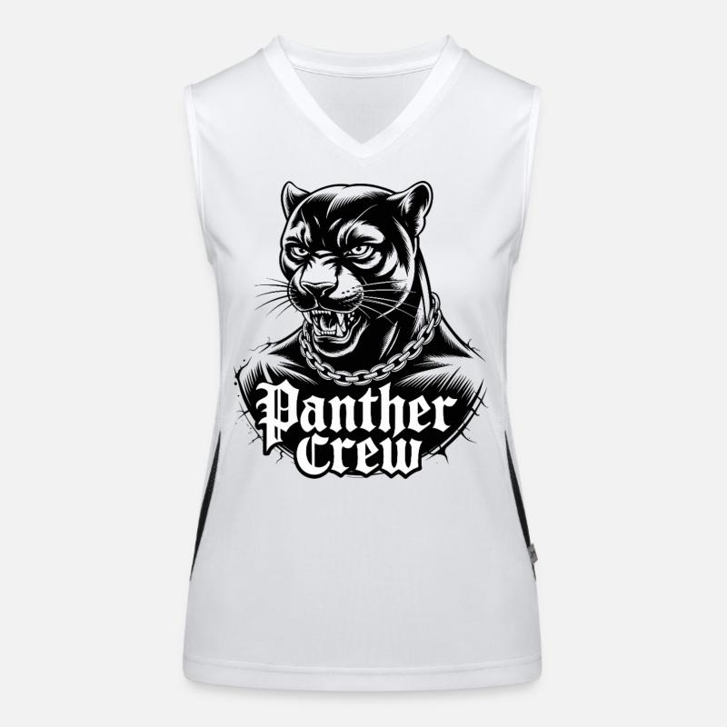 Panther-Crew-Power Funktionelles Kontrast-Tank Top für Frauen