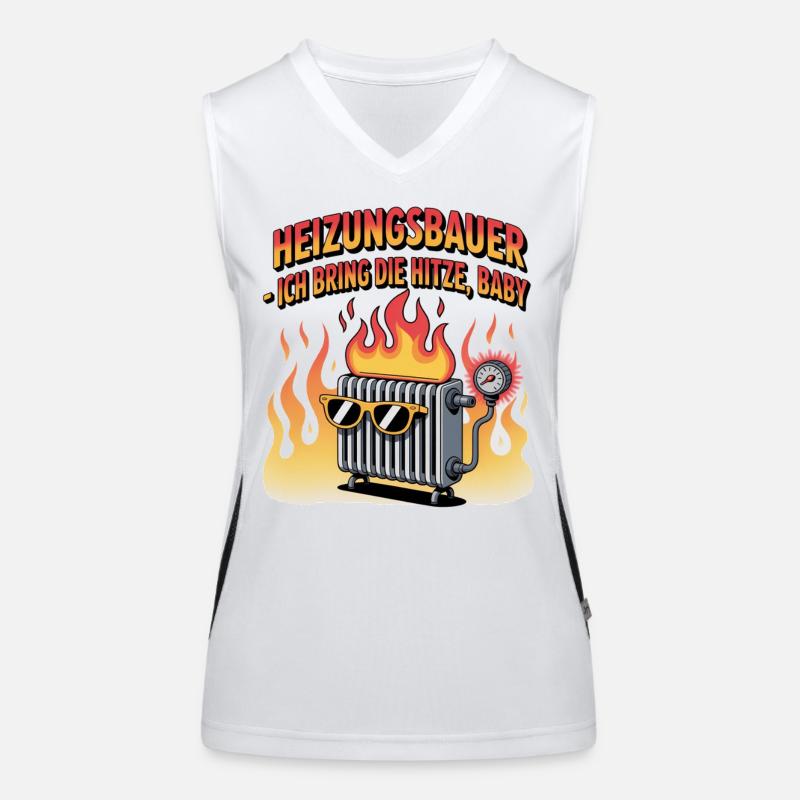Heating Engineer Saying T-Shirt Women's Functional Contrast Tank Top