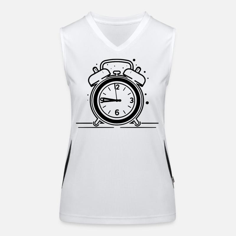 Wecker Uhr Funktionelles Kontrast-Tank Top für Frauen