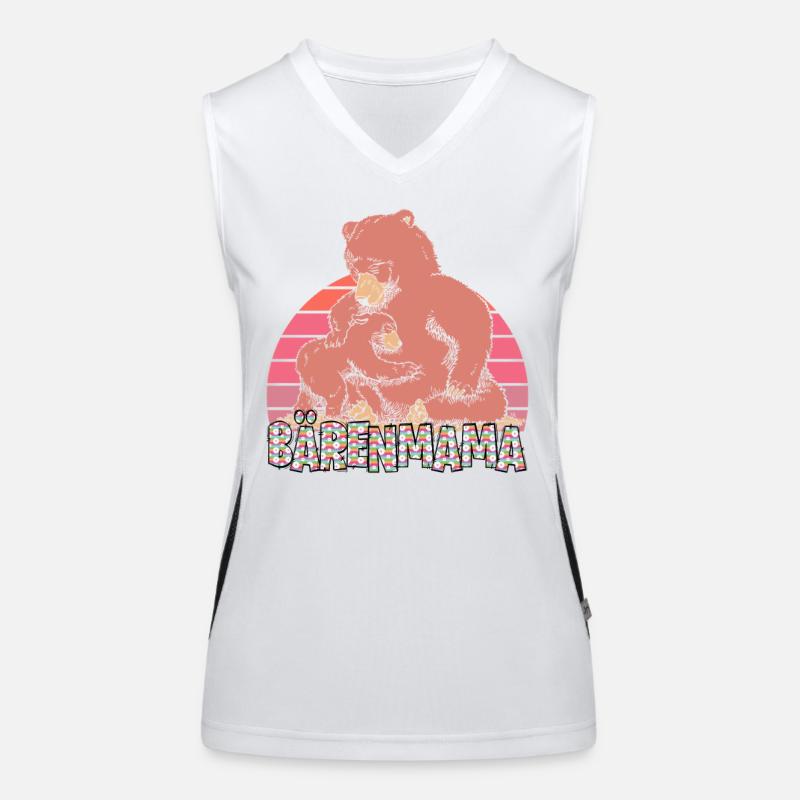 Bald Mama MOTHER BEAR Lustiges Funktionelles Kontrast-Tank Top für Frauen