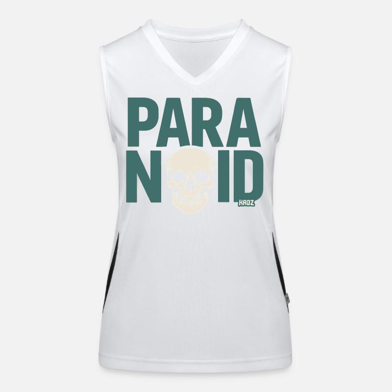 Paranoid Skull Women's Functional Contrast Tank Top