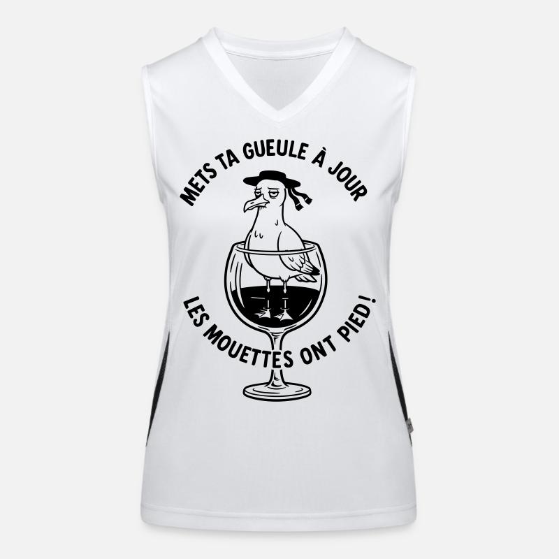 breizh Update your mouth seagulls on foot Women's Functional Contrast Tank Top