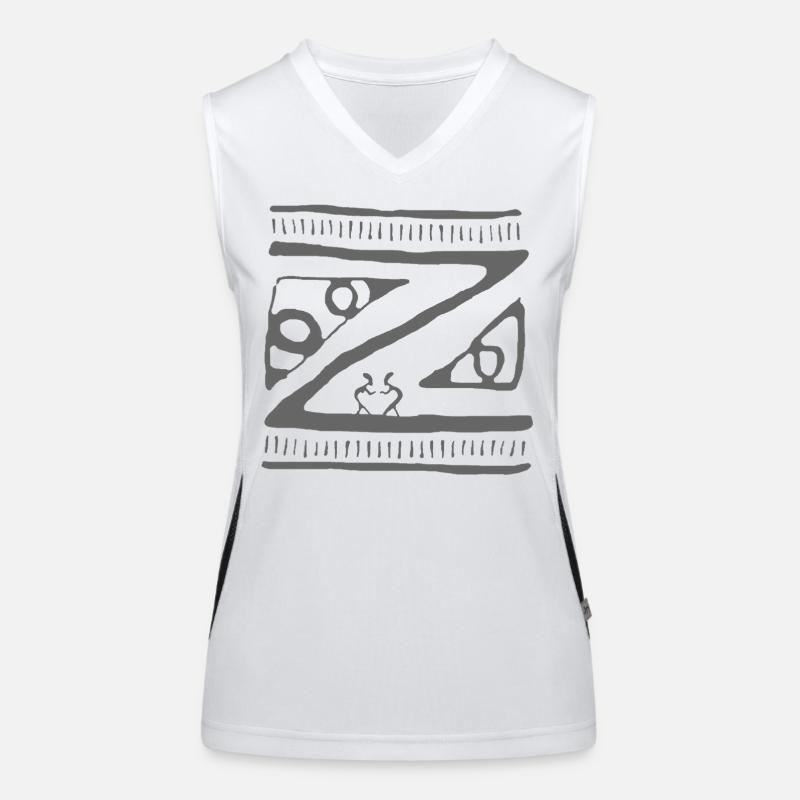Abstract Geometric Maori Art Pattern Women's Functional Contrast Tank Top