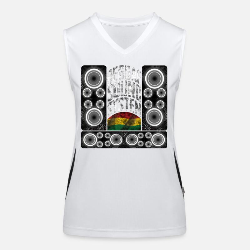 Conception de systèmes de sonorisation reggae Débardeur respirant contrasté Femme