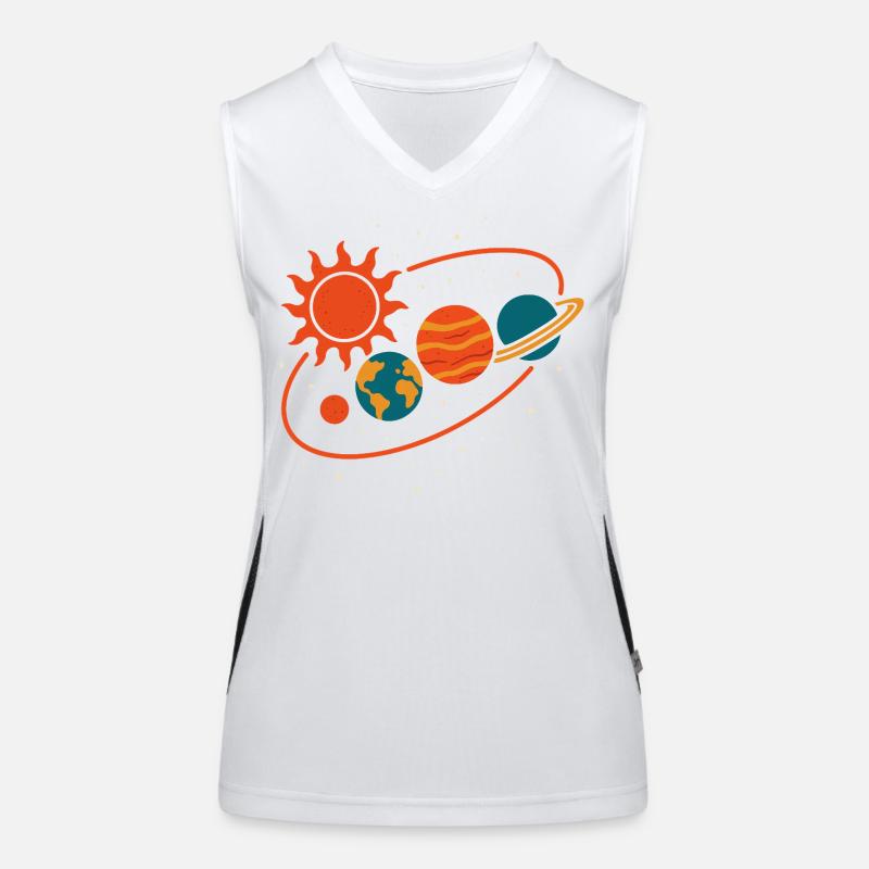 Explorer les planètes Système solaire Univers Fun Débardeur respirant contrasté Femme