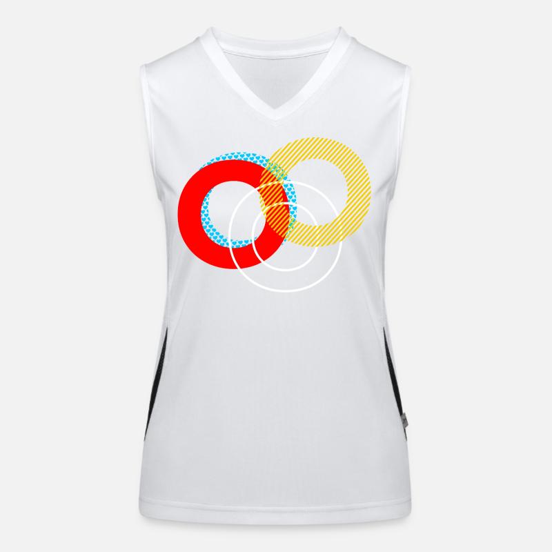 O Lettering Design Funktionelles Kontrast-Tank Top für Frauen