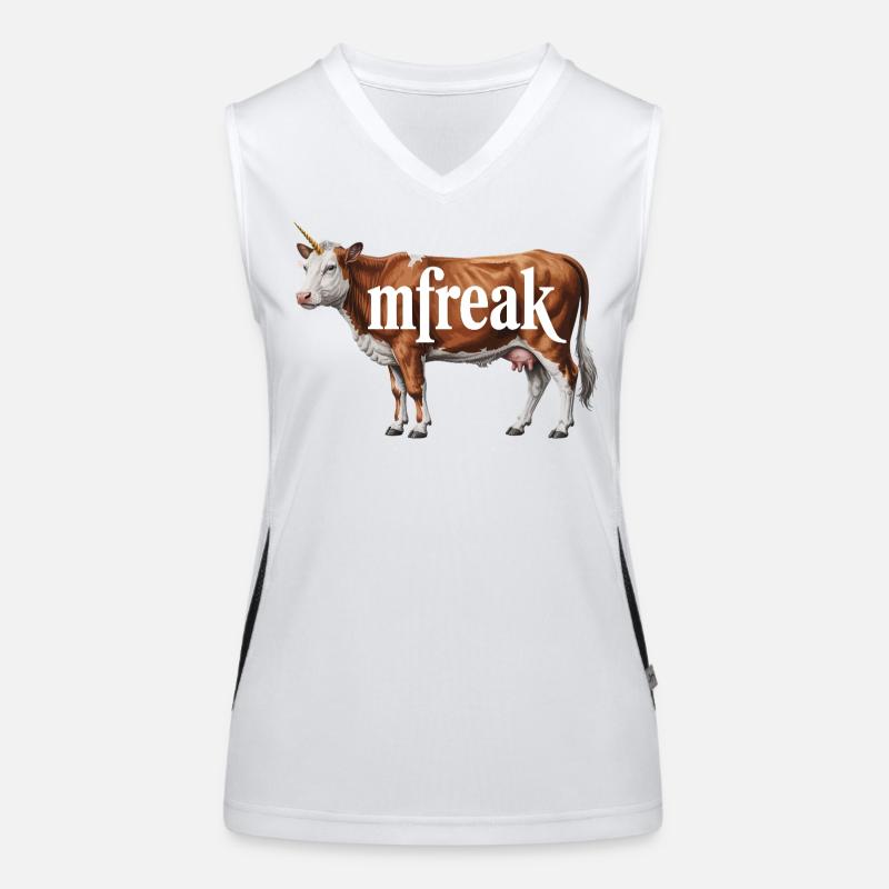 Freaky Cow Typography Tee Women's Functional Contrast Tank Top