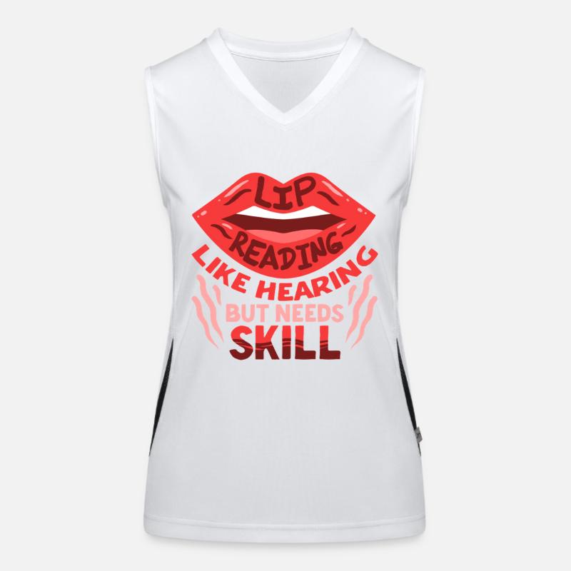 Deaf Deaf Hearing Impairment Women's Functional Contrast Tank Top