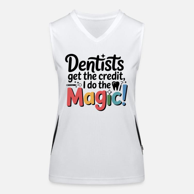 Conception de couronnes de technicien de laboratoire dentaire Débardeur respirant contrasté Femme